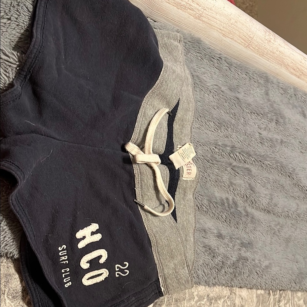 Hollister Navy and Gray Women's Shorts
